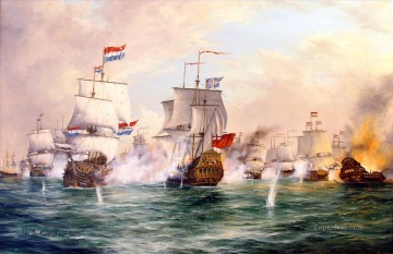 battle trafalgar Painting - the battle of sole bay new